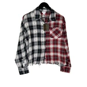 Le Lis Shirt NWT Plaid Flannel Long Sleeve Shirt